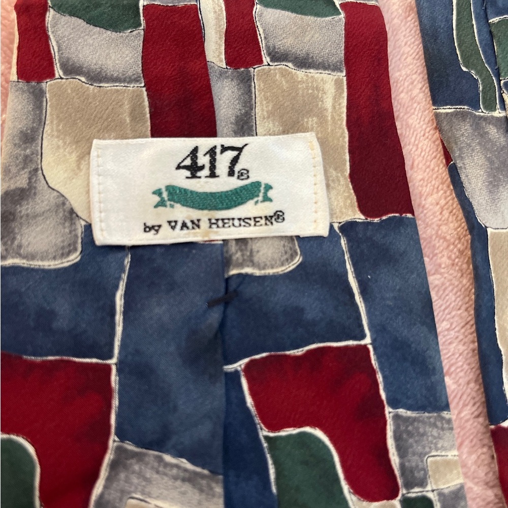 Van Heusen Multicolor Patchwork Tie - image 6